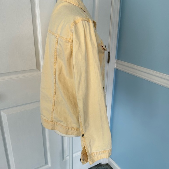 Jean Jacket chicos woman size 2 large denim blazer - Picture 3 of 5
